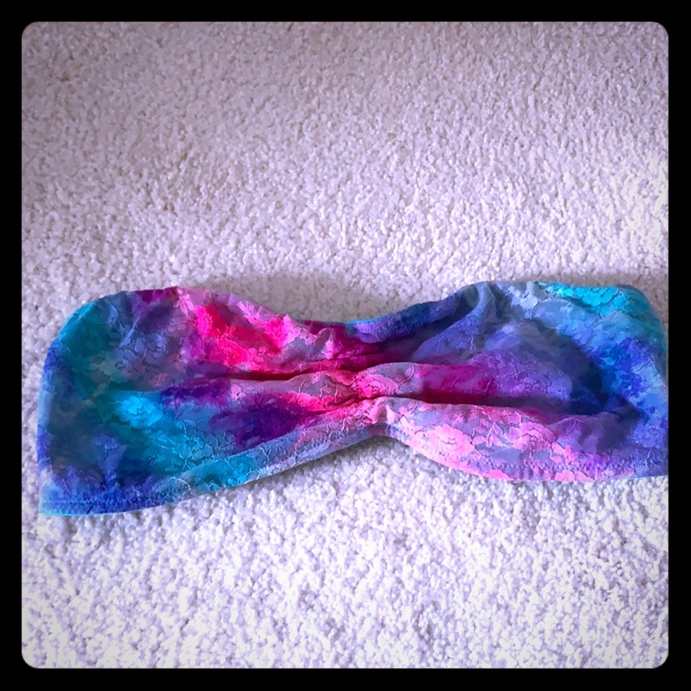 Multicolor lace bandeau